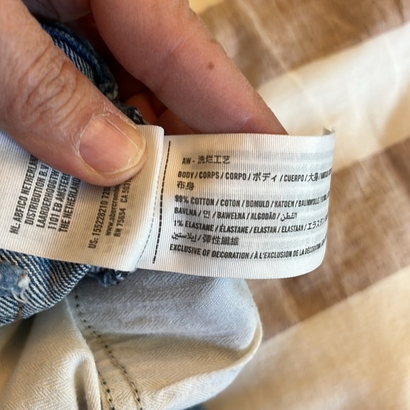 Abercrombie & Fitch The 90's Straight Ultra High Rise Criss Cross Size 28R - Picture 8 of 14